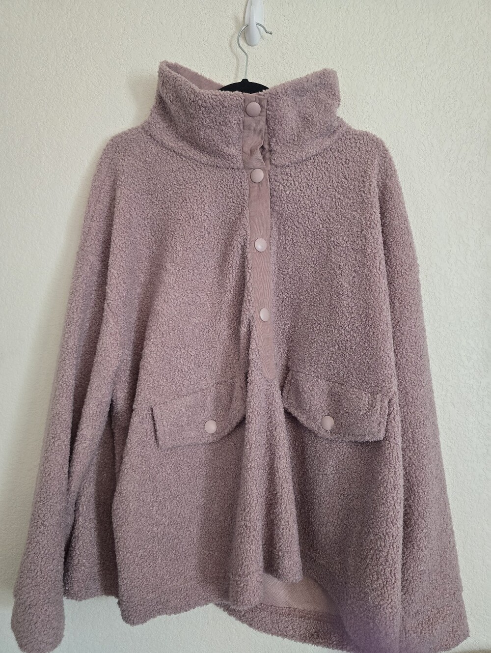 C&C California oversized teddy pullover 2x Mauve